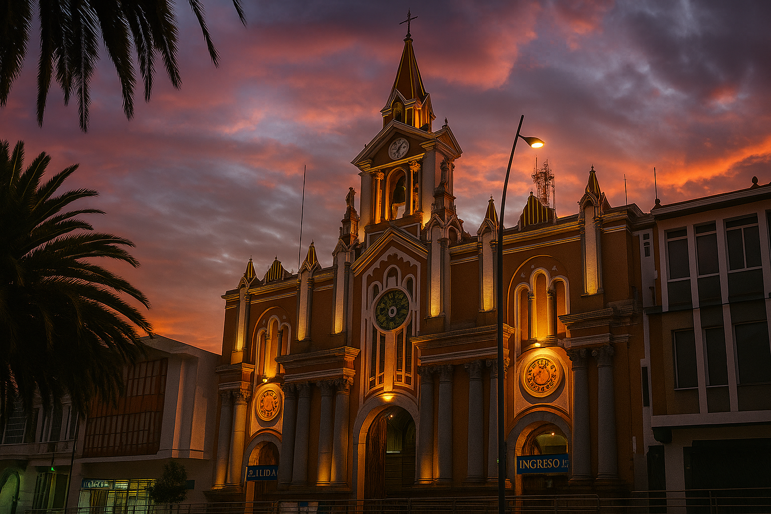 Fachada de la Catedral de Loja